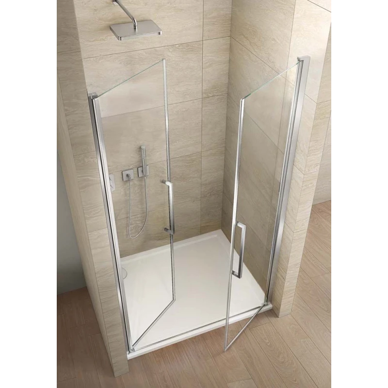 Porta Saloon Feridras Royal 100 cm cromata, vetro 6 mm