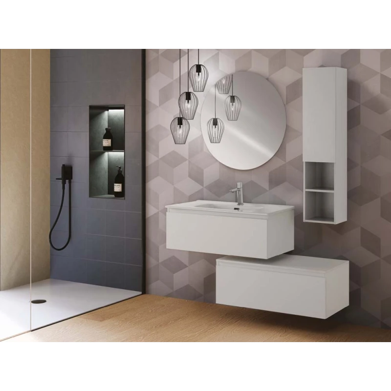 Composizione sospesa Feridras Light 90 cm bianca