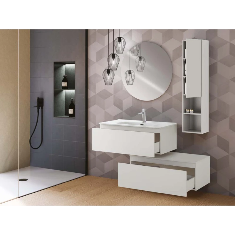 Composizione sospesa Feridras Light 90 cm bianca