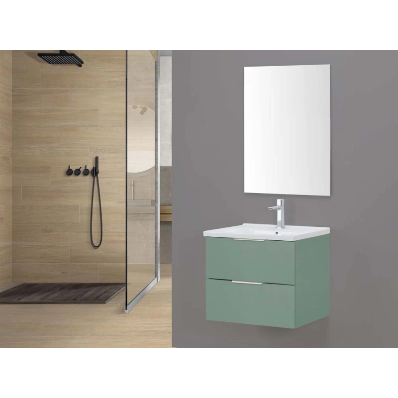 Feridras Rialto 100 cm mobile bagno sospeso verde
