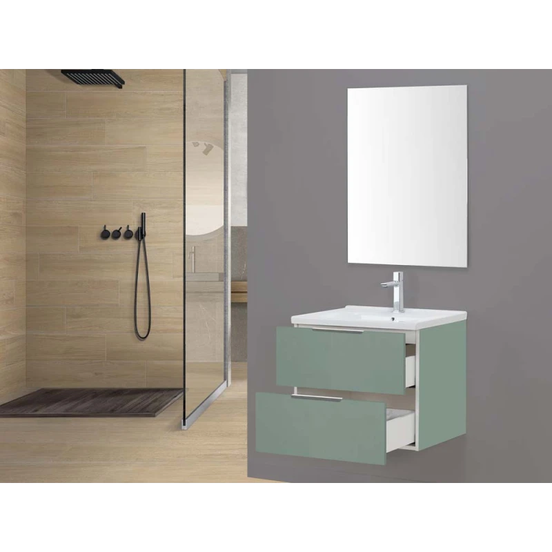 Feridras Rialto 100 cm mobile bagno sospeso verde