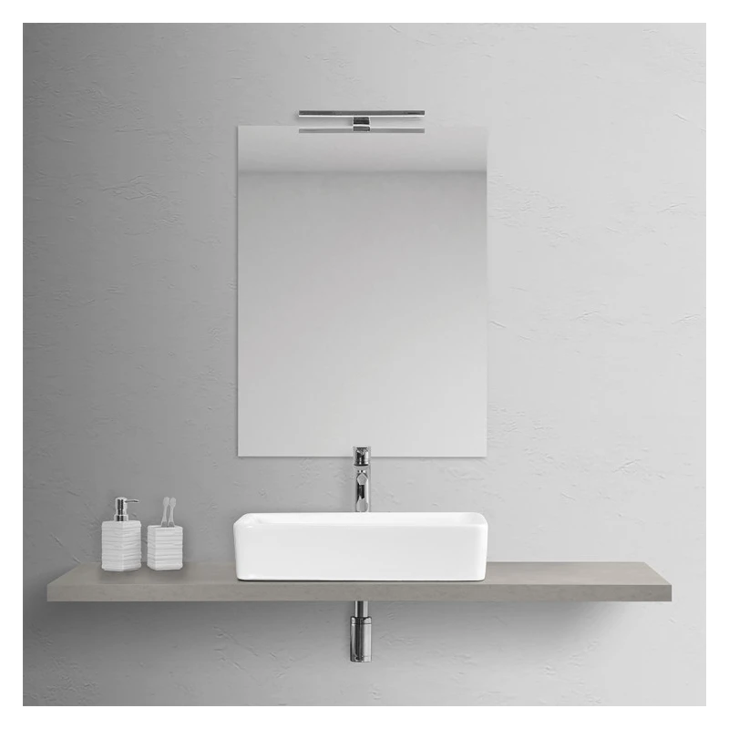 Lavabo da appoggio Feridras in ceramica bianco lucido
