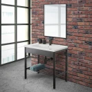 Mobile bagno Feridras Borg 80 cm in metallo nero