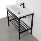 Mobile bagno Feridras Borg 80 cm in metallo nero