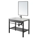 Mobile bagno Feridras Borg 80 cm in metallo nero