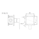 Miscelatore doccia incasso Feridras Flat cromato
