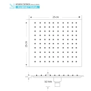 Soffione Feridras Platinum nero opaco 25x25