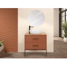 Mobile bagno Venus Feridras 80 cm sospeso terracotta