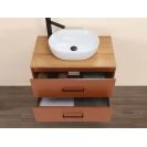 Mobile bagno Venus Feridras 80 cm sospeso terracotta