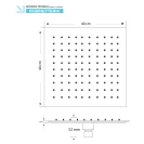 Soffione Feridras Platinum 40x40 cromo