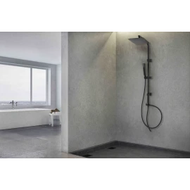 Colonna doccia Feridras Platinum nero opaco 100 cm