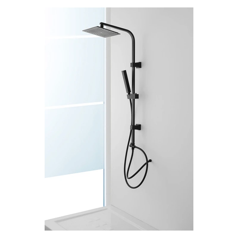 Colonna doccia Feridras Platinum nero opaco 100 cm