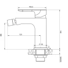Miscelatore bidet Kreo Feridras cromato