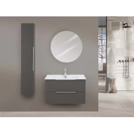 Feridras Burano 80 cm | Mobile bagno sospeso grigio