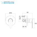 Miscelatore doccia incasso Feridras Iris cromato