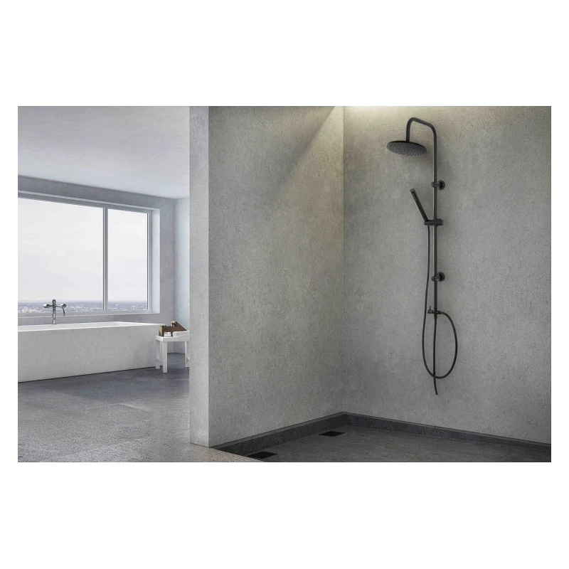Colonna doccia Feridras Platinum 105 cm nero opaco