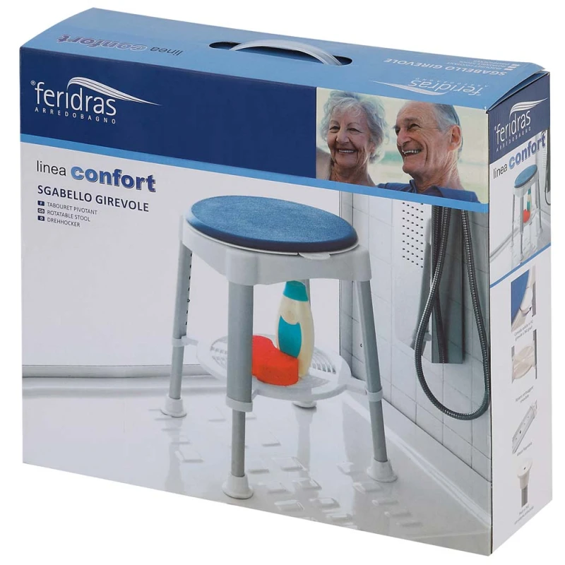Sgabello Feridras Linea Comfort regolabile bianco