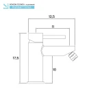 Feridras York Miscelatore bidet spazzolato