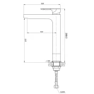 Miscelatore lavabo alto Kreo Feridras cromato