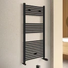 Termoarredo dritto nero opaco 120x50 cm interasse 45 cm