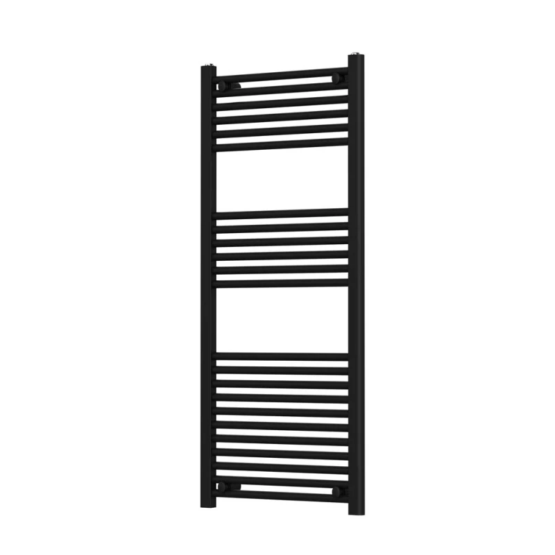 Termoarredo dritto nero opaco 120x50 cm interasse 45 cm