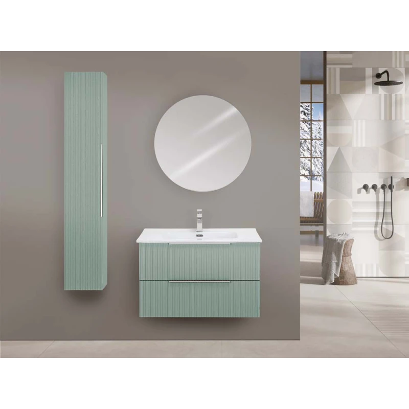 Composizione bagno Burano Feridras 80 cm verde