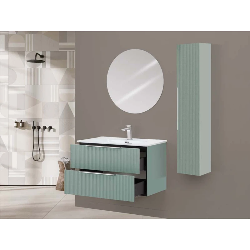 Composizione bagno Burano Feridras 80 cm verde