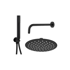Set doccia Feridras Platinum nero opaco 25 cm