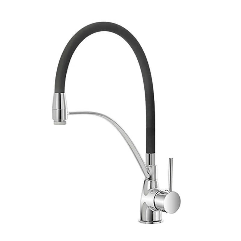 Miscelatore lavello Feridras Kitchen cromato con canna silicone