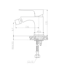 Miscelatore bidet Feridras Flat nero opaco