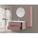 Mobile bagno Feridras Burano 100 cm rosa cannettato