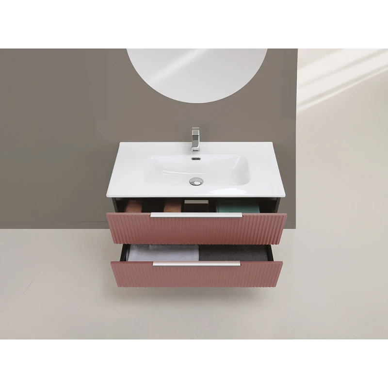 Mobile bagno Feridras Burano 100 cm rosa cannettato