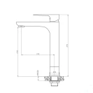 Miscelatore lavabo alto Feridras Flat cromato