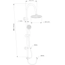 Colonna doccia Feridras Platinum cromata 102 cm