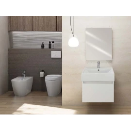 Mobile bagno Kira Feridras 50 cm bianco con consolle