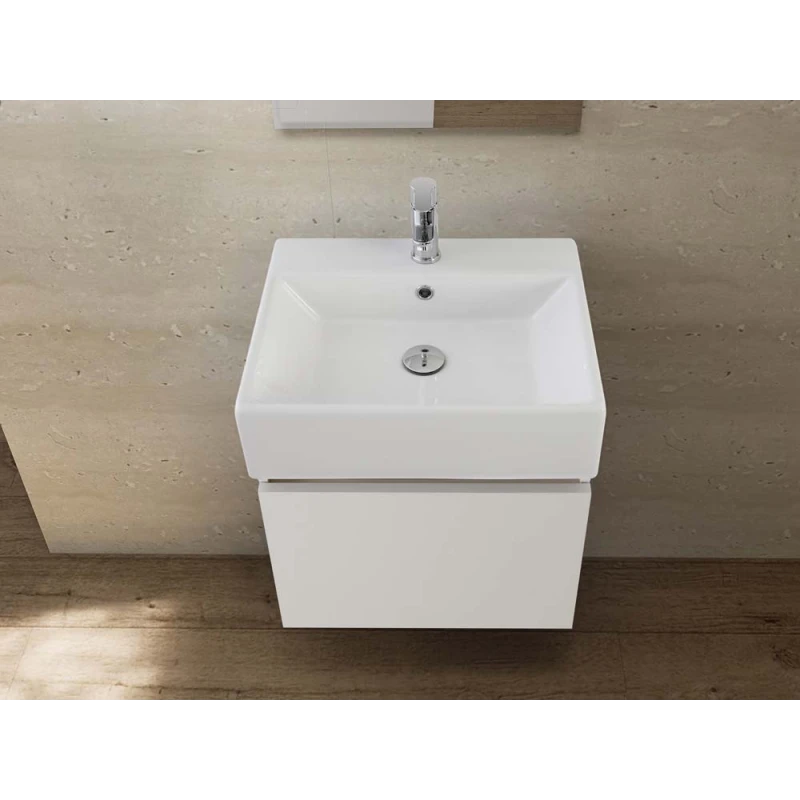 Mobile bagno Kira Feridras 50 cm bianco con consolle