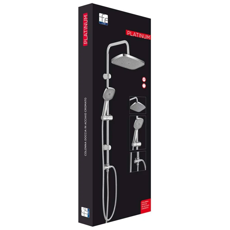 Colonna doccia Feridras Platinum 93 cm cromata con soffione