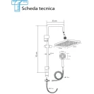 Colonna doccia Feridras Platinum 93 cm cromata con soffione