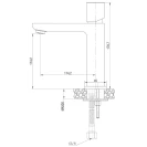 Miscelatore lavabo Feridras Lotus nero opaco