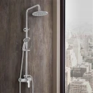 Colonna doccia Feridras Platinum cromata con soffione Ø21 cm