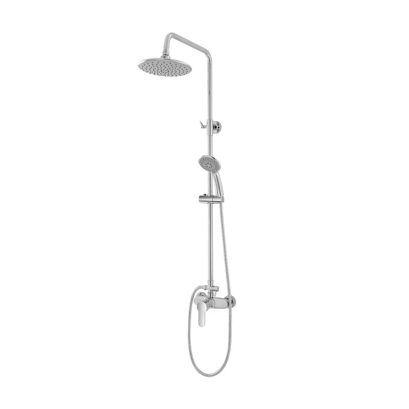 Colonna doccia Feridras Platinum cromata con soffione Ø21 cm
