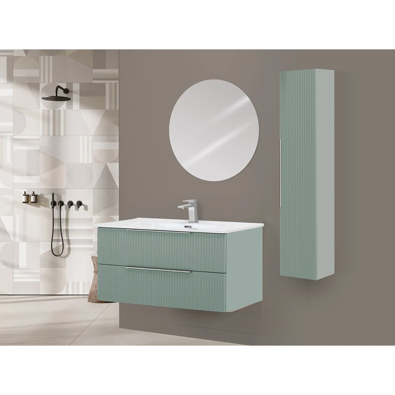 Mobile bagno Feridras Burano 100 cm verde cannettato