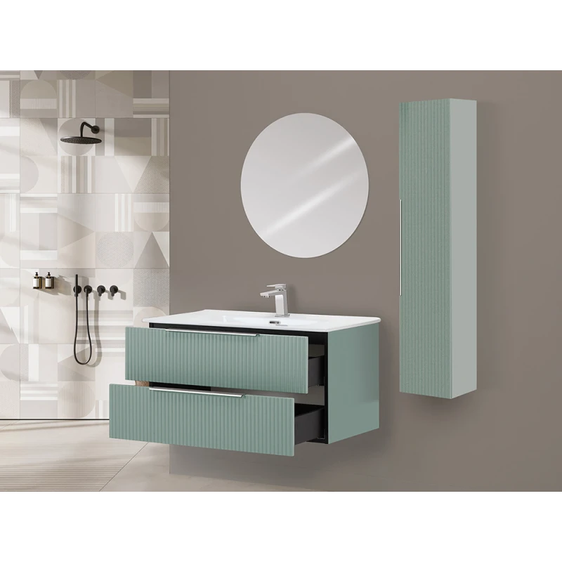 Mobile bagno Feridras Burano 100 cm verde cannettato