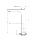 Miscelatore lavabo alto Feridras Flat nero opaco