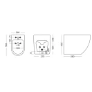 Bidet a terra Feridras Serie T bianco lucido