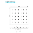 Soffione Feridras Platinum 40x40 nero opaco