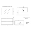 Feridras Rialto 100 cm - mobile bagno bianco opaco