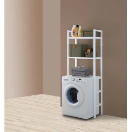 Scaffale sopralavatrice Woody Feridras in bianco effetto legno