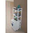 Scaffale sopralavatrice Woody Feridras in bianco effetto legno