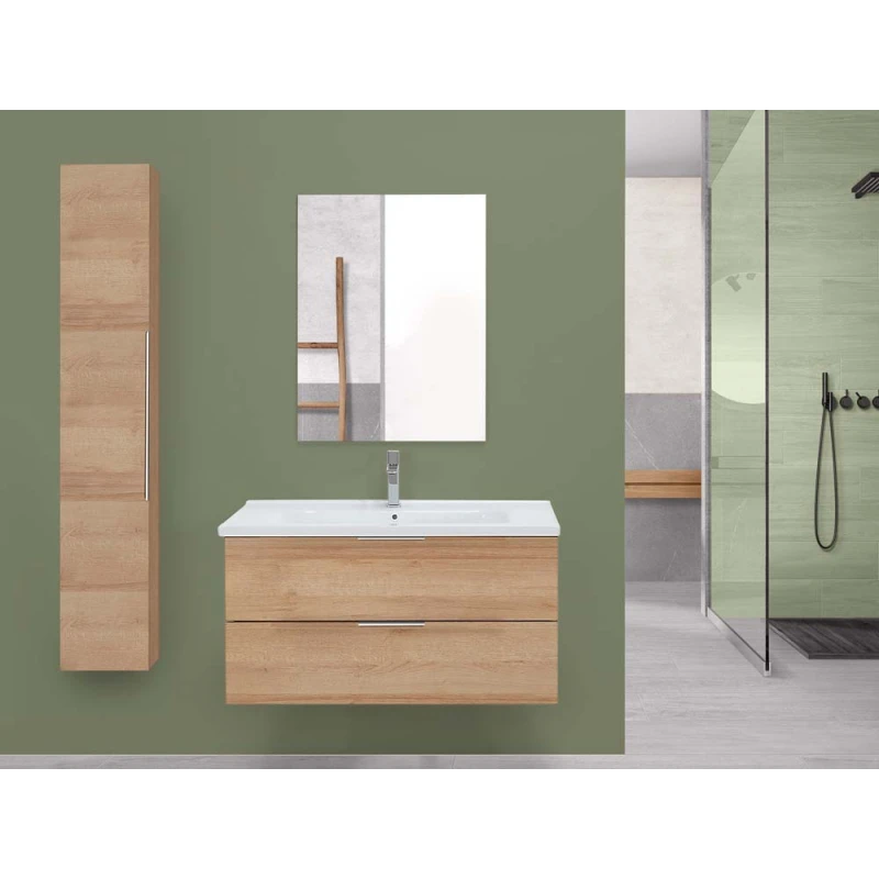 Composizione bagno Rialto Feridras 100 cm rovere